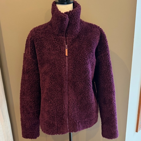 Alpine Design Jackets & Blazers - Alpine Design Women's Ultra Soft Wine Sherpa 1/4 Zip Jacket, Size Large